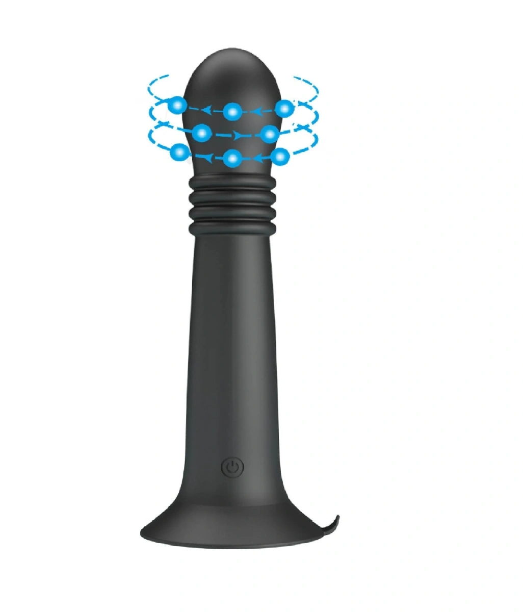 Vibrator Stellan, 4 Moduri Impingere, 4 Moduri Rotatii, Silicon, USB, Negru, 19.1 cm, #1, Erotic24.ro