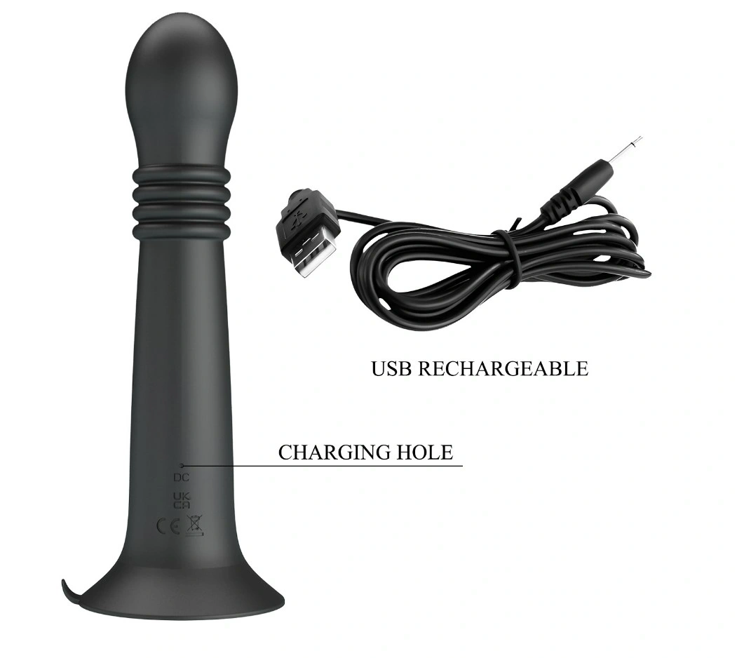 Vibrator Stellan, 4 Moduri Impingere, 4 Moduri Rotatii, Silicon, USB, Negru, 19.1 cm, #7, Erotic24.ro