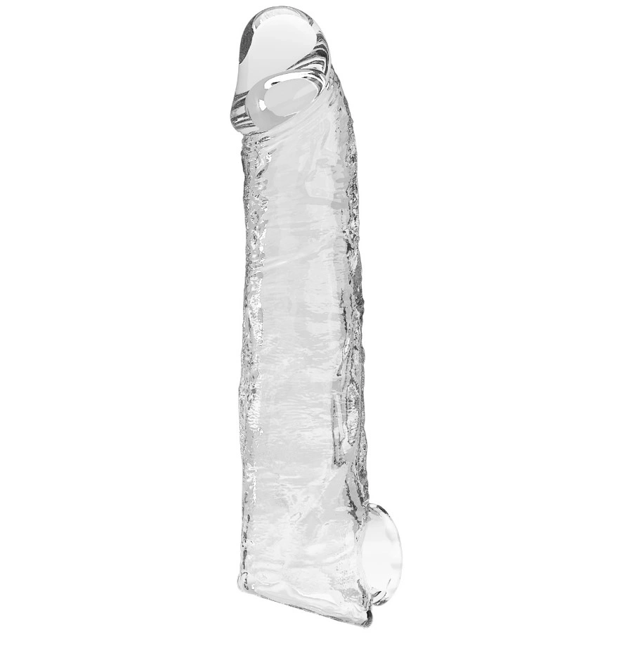 Prelungitor Penis Silas +7.5 cm cu 3 Accesorii Detasabile, TPE, Transparent, #3, Erotic24.ro