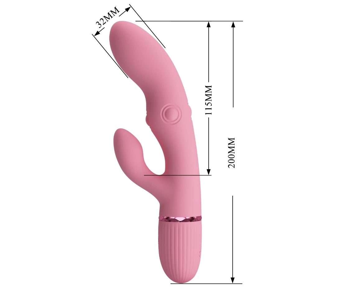 Vibrator Rabbit Zach, 5 Moduri Tapare, 5 Moduri Vibratii, Silicon, USB Magnetic, Roz, 20 cm, #9, Erotic24.ro