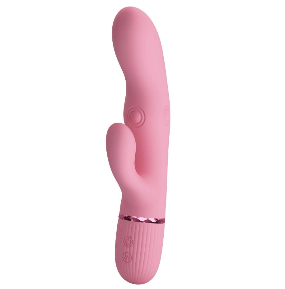 Vibrator Rabbit Zach, 5 Moduri Tapare, 5 Moduri Vibratii, Silicon, USB Magnetic, Roz, 20 cm, #2, Erotic24.ro