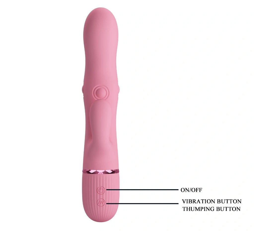 Vibrator Rabbit Zach, 5 Moduri Tapare, 5 Moduri Vibratii, Silicon, USB Magnetic, Roz, 20 cm, #8, Erotic24.ro