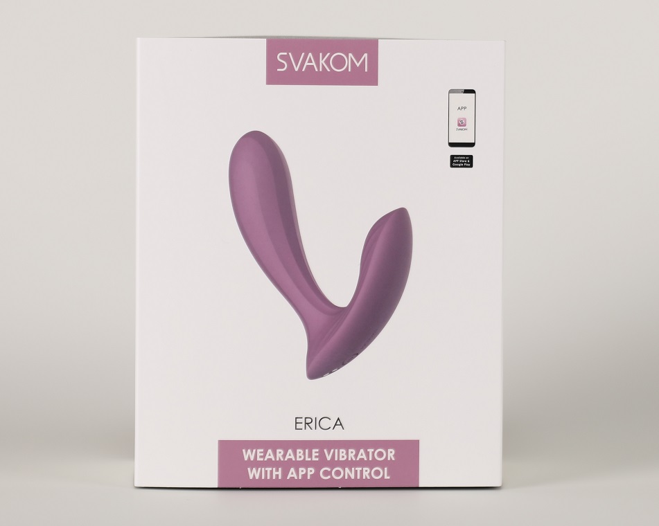 Vibrator Svakom Erica Wearable Vibrator, App Control, Silicon, USB, Roz, #8, Erotic24.ro