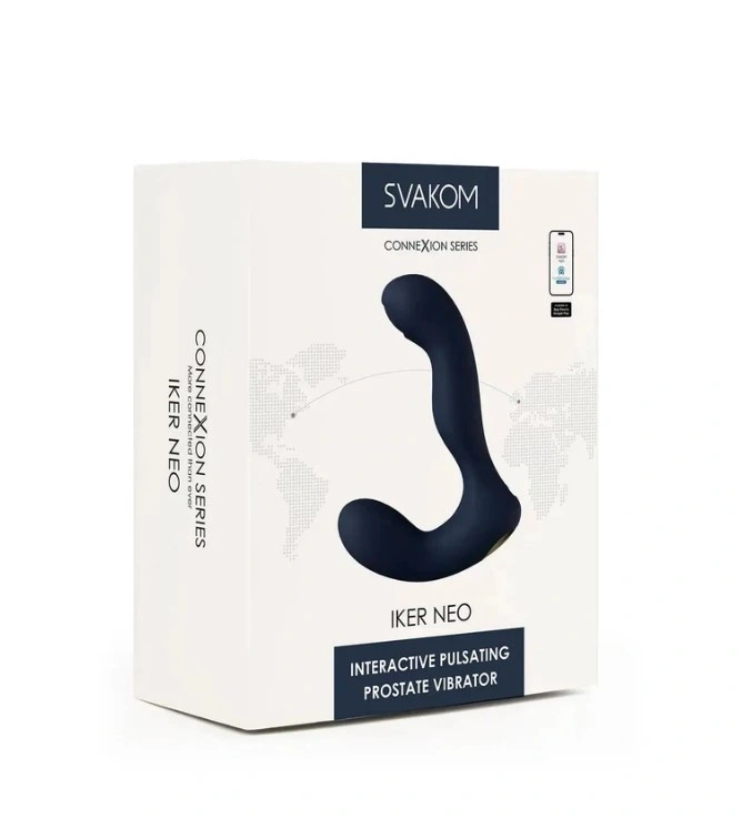 Stimulator Prostata Iker Neo Bluetooth Control, Silicon Lichid, Negru, 13. 5 cm, #6, Erotic24.ro