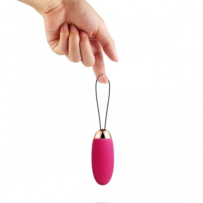 Ou Vibrator Elva SVAKOM, 5 Moduri Vibratii + 5 Intensitati, Silicon, USB, Rosu, 8 cm, #3, Erotic24.ro