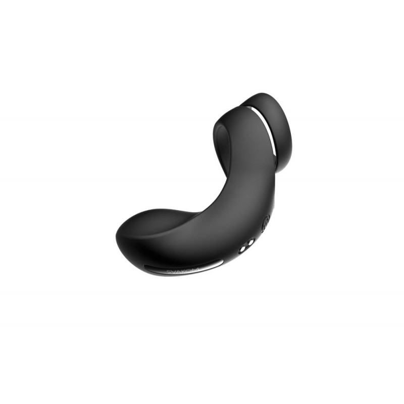Inel Dublu de Penis Benedict cu Stimulator Perineu, 5 Moduri Vibratii, Silicon, USB, Negru, #2, Erotic24.ro