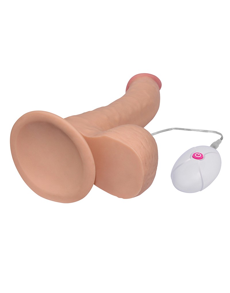 Vibrator Realist Ultra Soft Dude 10 Moduri Vibratii Natural 21 cm, Nr. 3, Erotic24.ro