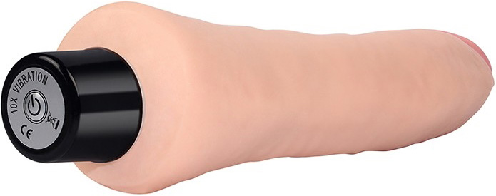 Vibrator Realist Real Softee, 10 Moduri Vibratii, TPE, Natural, 23 cm, #4, Erotic24.ro