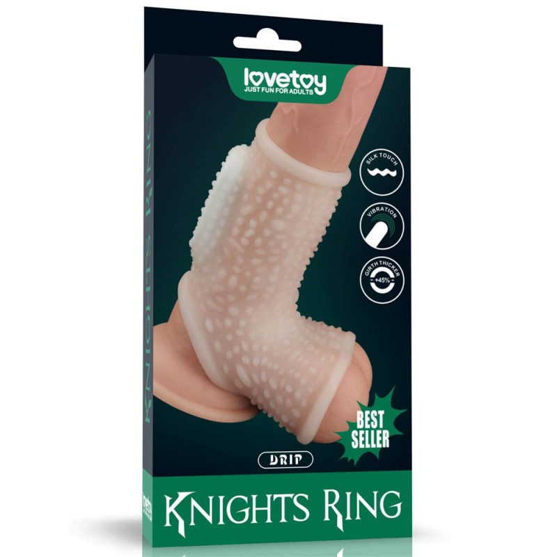 Manson Penis si Testicule Knights Ring Drip cu Vibratii, #8, Erotic24.ro