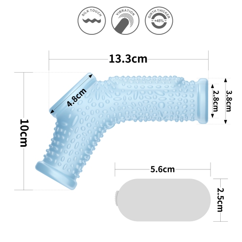 Manson Penis si Testicule Knights Ring Drip cu Vibratii, Albastru, Nr. 3, Erotic24.ro