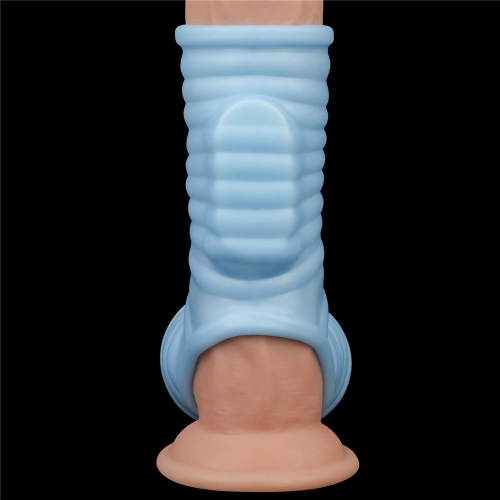 Manson Penis si Testicule Knights Ring Wave cu Vibratii, Albastru, #2, Erotic24.ro