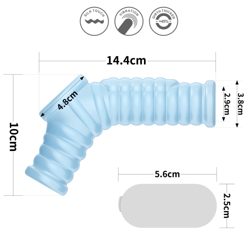 Manson Penis si Testicule Knights Ring Wave cu Vibratii, Albastru, #3, Erotic24.ro