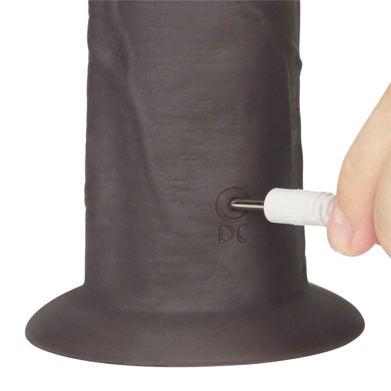 Vibrator Realist Nature Cock, Remote Control, Silicon Dubla Densitate, 10 Moduri Vibratii si Rotatii, Maro, 26 cm, #9, Erotic24.ro