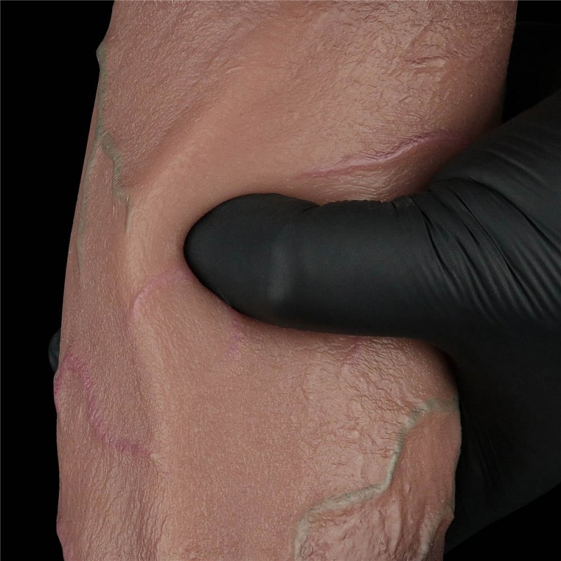 Dildo Realist XXL Nature Cock Silicon Dubla Densitate, Maro, 25 cm, Nr. 6, Erotic24.ro