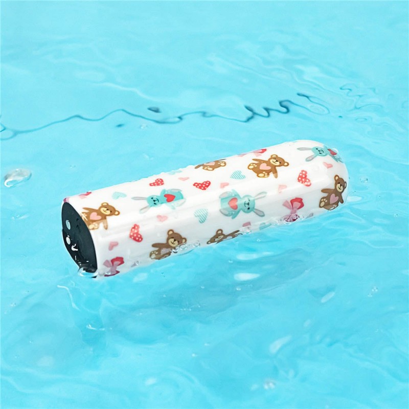 Glont Vibrator Bear Massager 10 Moduri Vibratii Puternice, ABS, USB, 8.5 cm, #7, Erotic24.ro