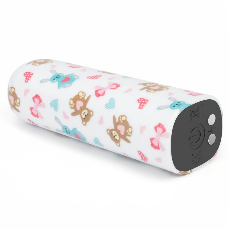 Glont Vibrator Bear Massager 10 Moduri Vibratii Puternice, ABS, USB, 8.5 cm, #2, Erotic24.ro