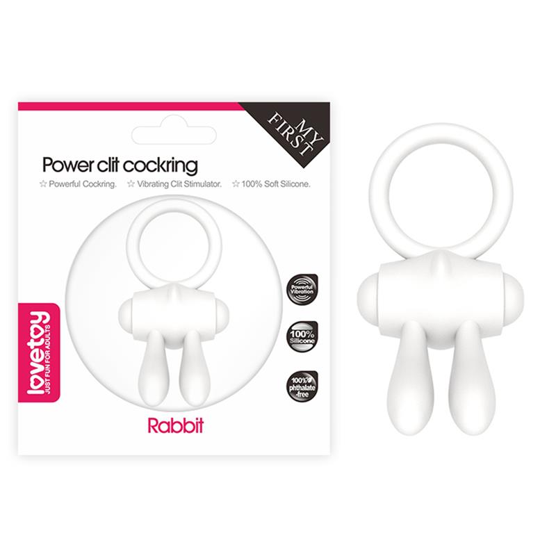 Inel Power Clit Cockring Silicon Alb in SexShop KUR Romania