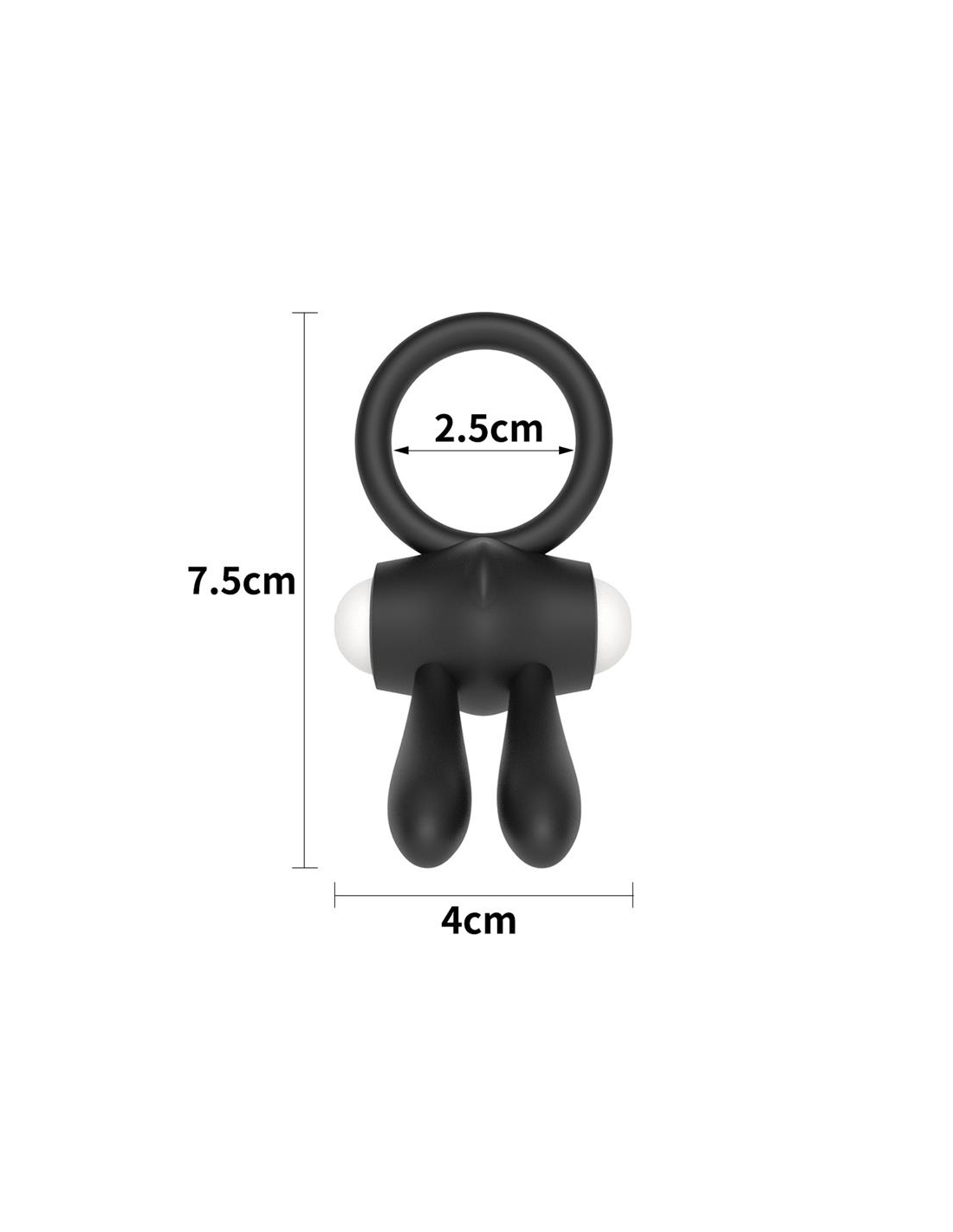 Inel de Penis Power Clit Cockring Silicon Negru, Nr. 6, Erotic24.ro