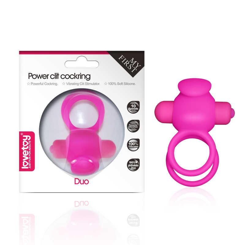 Inel de Penis Power Clit Cockring 10 Moduri Vibratii Silicon Roz, #3, Erotic24.ro