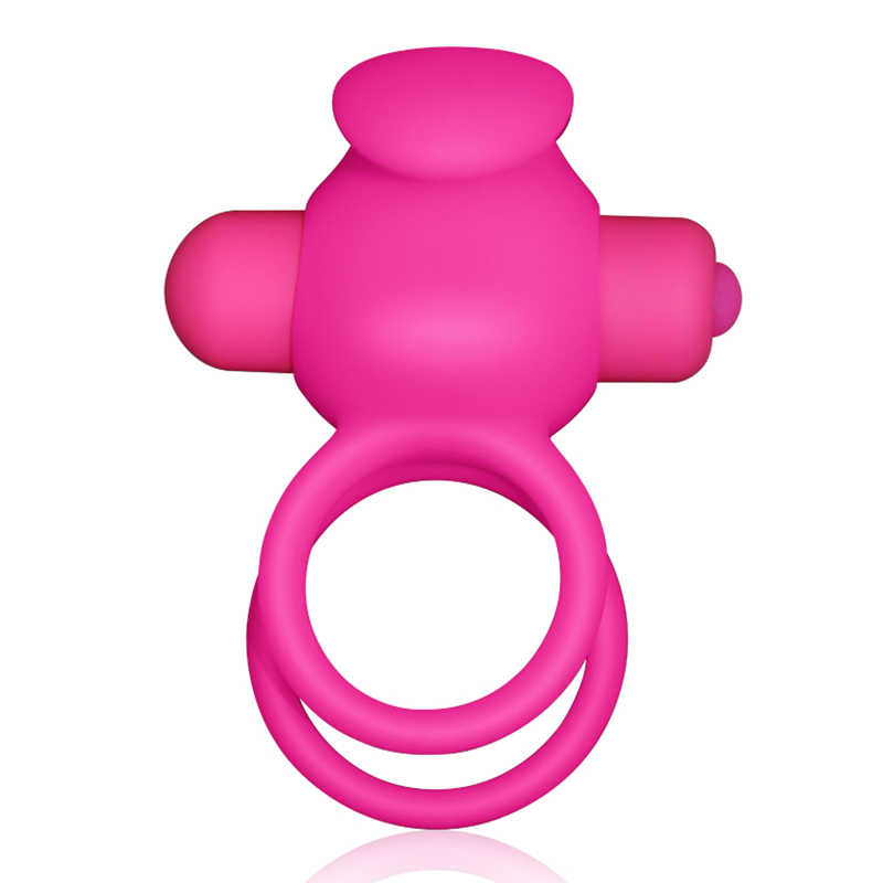 Inel de Penis Power Clit Cockring 10 Moduri Vibratii Silicon Roz, #2, Erotic24.ro