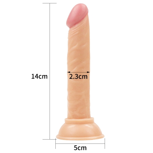 Dildo Realist Enduro Blaster, PVC, Natural, 14 cm, Nr. 4, Erotic24.ro