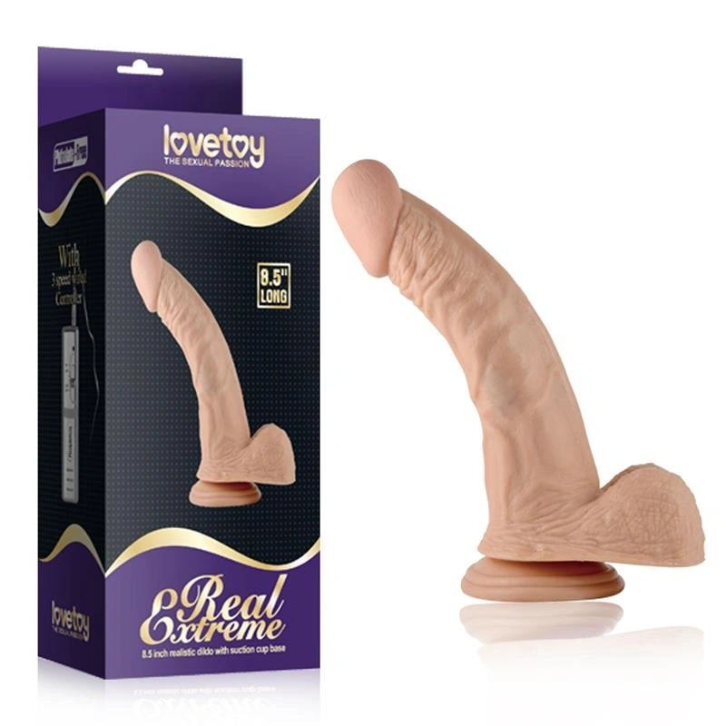 Dildo Realist Real Extreme cu Ventuza Natural 22 cm, Nr. 2, Erotic24.ro