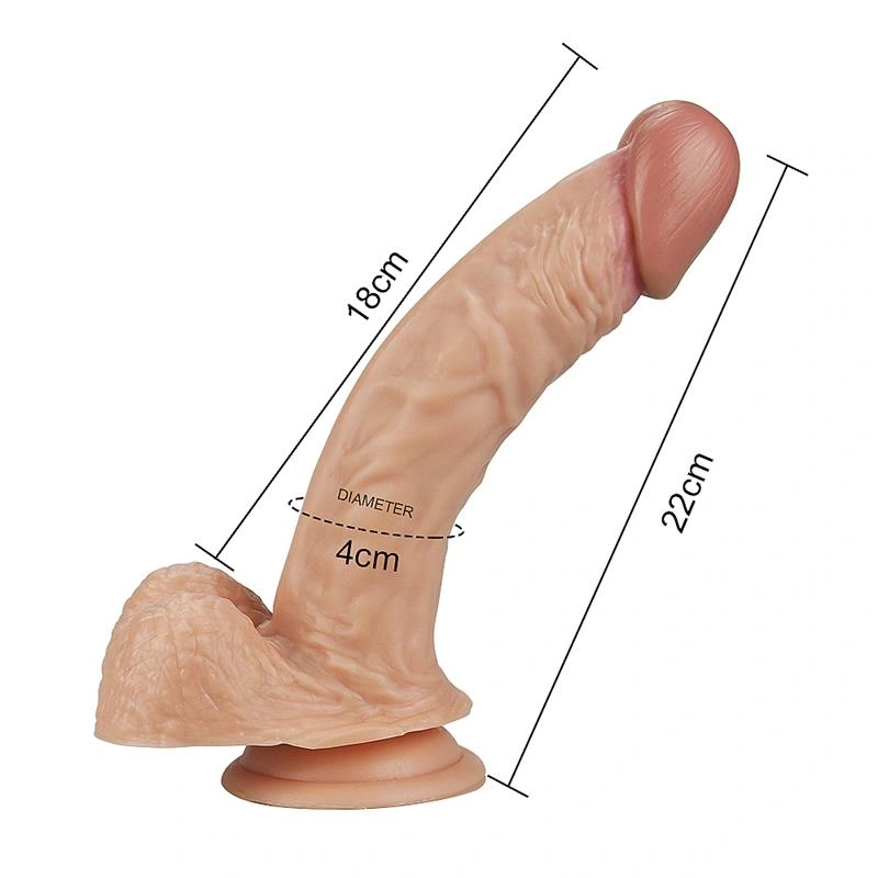 Dildo Realist Real Extreme cu Ventuza Natural 22 cm, Nr. 5, Erotic24.ro