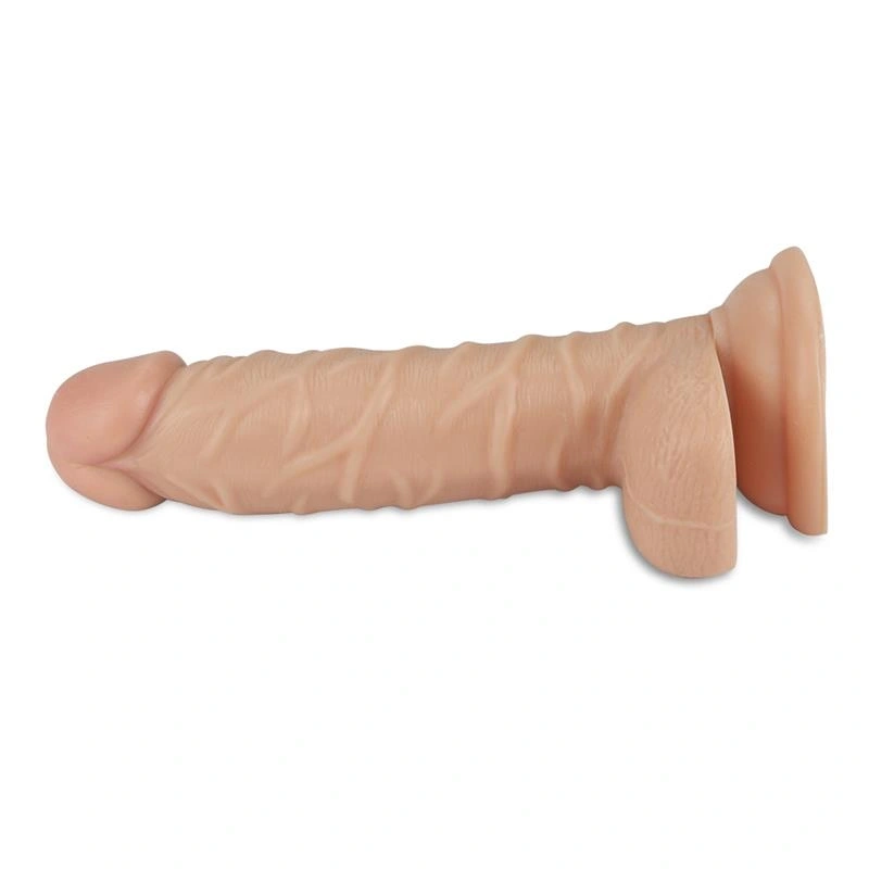 Vibrator Realist Real Extreme cu Ventuza si Telecomanda, PVC, Natural, 19 cm, #2, Erotic24.ro