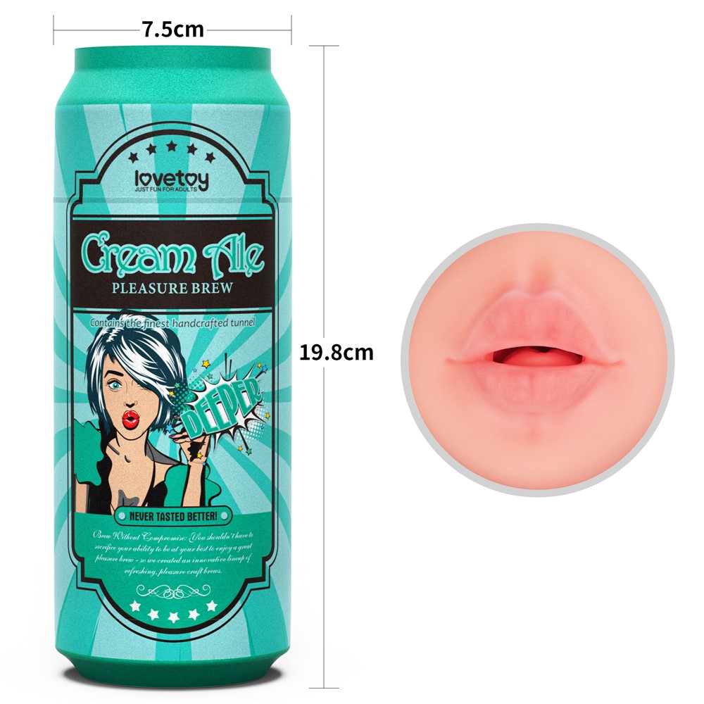 Masturbator Pleasure Brew Cream Ale, TPE, Natural, 19.8 cm, #11, Erotic24.ro