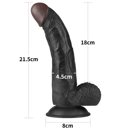 Strap-On Easy cu Dildo Detasabil, TPE, Negru, 21.5 cm, #4, Erotic24.ro