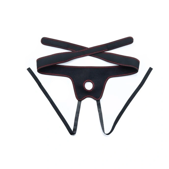 Set Easy Strap-On cu Vibrator Detasabil, 10 Moduri Vibratii, TPE, Negru, 18 cm, Nr. 4, Erotic24.ro
