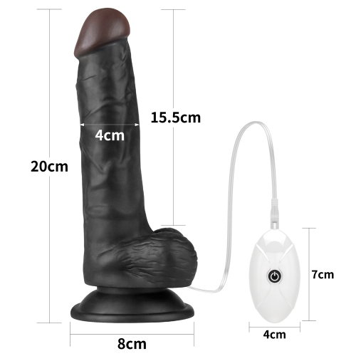Set Easy Strap-On cu Vibrator Detasabil, 10 Moduri Vibratii, TPE, Negru, 20 cm, #4, Erotic24.ro