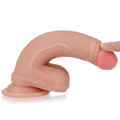 Dildo Realist Nature Cock, Silicon Dubla Densitate, Natural, 18 cm, #2, Erotic24.ro