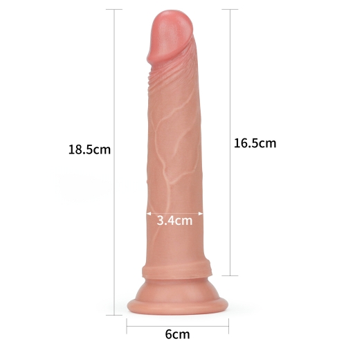 Dildo Realist Nature Cock, Silicon Dubla Densitate, Natural, 18.5 cm, #5, Erotic24.ro