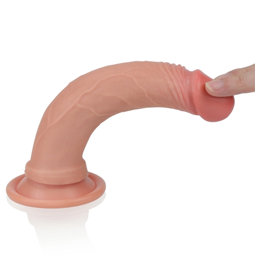 Dildo Realist Nature Cock, Silicon Dubla Densitate, Natural, 18.5 cm, #2, Erotic24.ro