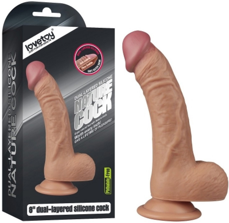 Dildo Silicon Dual Layered 18 cm