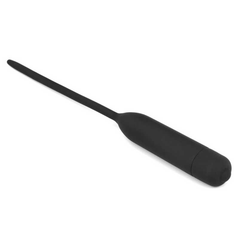 Dilatator Uretral cu Vibratii 10 Moduri Silicon Negru 21 cm, Nr. 3, Erotic24.ro
