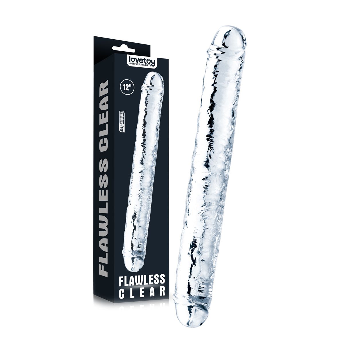 Dildo Dublu Realist Flawless Clear 30 cm, Nr. 2, Erotic24.ro