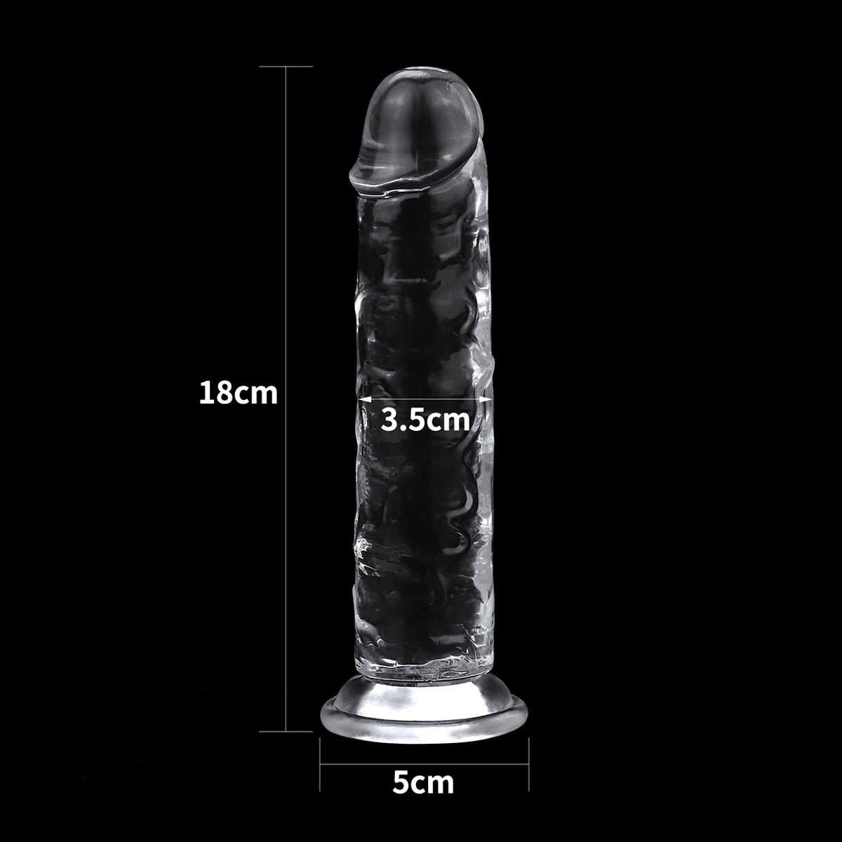 Dildo Realist  Flawless Clear 18 cm, #5, Erotic24.ro