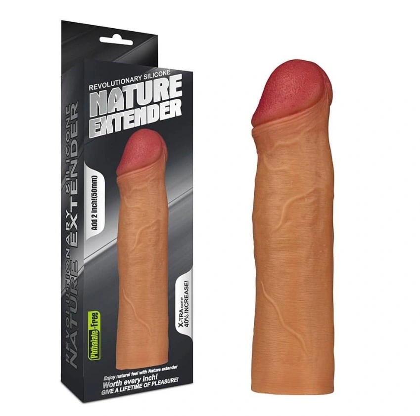 Prelungitor Penis Nature Extender Silicone Add +5 cm, #1, Erotic24.ro
