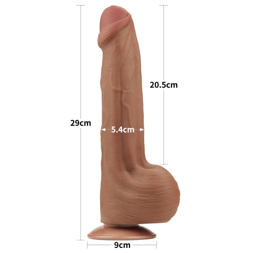 Dildo Realist King Sized Sliding Skin, TPE, Maro Deschis, 29 cm, #5, Erotic24.ro