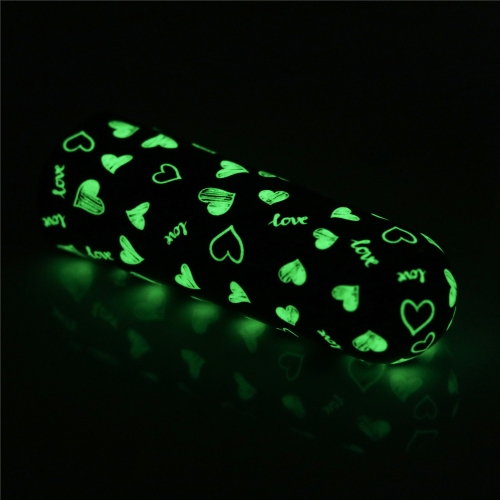 Glont Vibrator Glow in the Dark Heart Massager, 10 Moduri Vibratii Puternice, ABS, USB, 8.5 cm, #2, Erotic24.ro