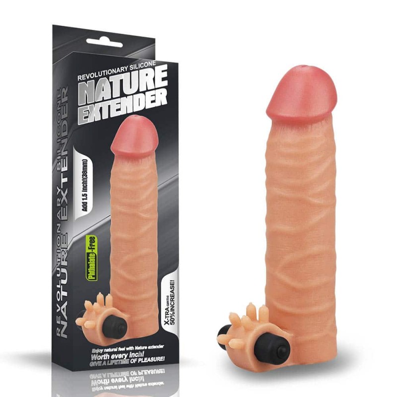 Prelungitor Penis Nature Extender Vibrating Add 3.8 cm, #3, Erotic24.ro