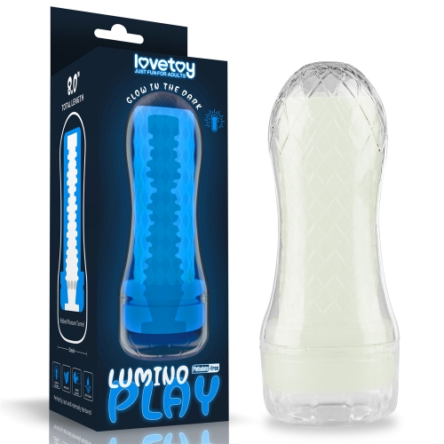 Masturbator Lumino Play, TPE, Alb, 20.5  in SexShop KUR Romania