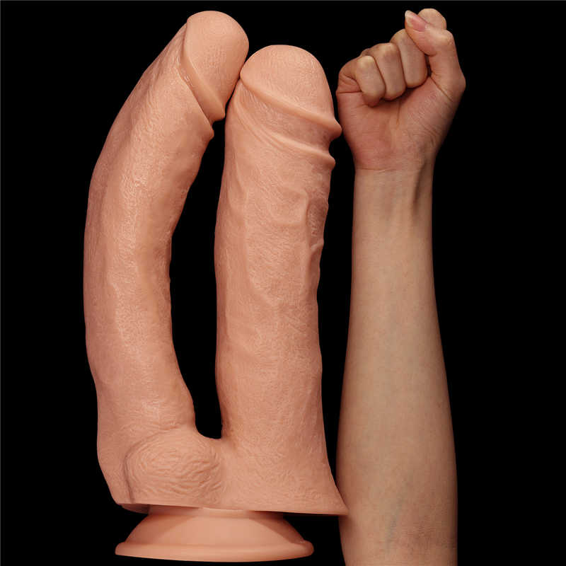 Dildo Dublu Mega Realistic Natural 33 cm, Nr. 6, Erotic24.ro