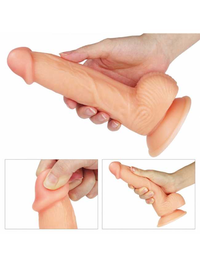Dildo Realist Ultra Soft Dude Natural 20.5 cm, #5, Erotic24.ro