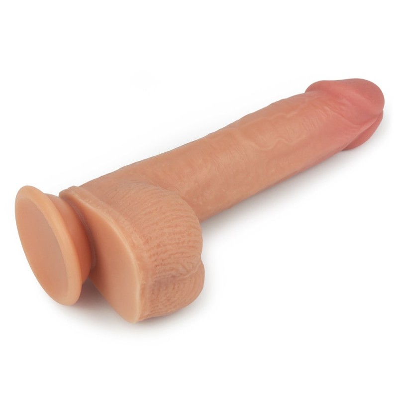 Vibrator Realist Nature Cock Dual-Layered Silicone, 5 Moduri Vibratii, 5 Moduri Rotatii, Incalzire, 21.5 cm, #2, Erotic24.ro
