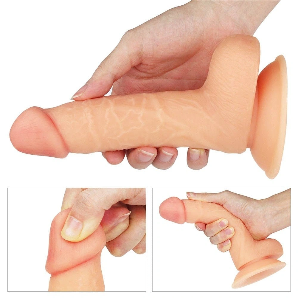 Set Easy Strap-On cu Vibrator Detasabil, 10 Moduri Vibratii, TPE, Natural, 18 cm, Nr. 8, Erotic24.ro
