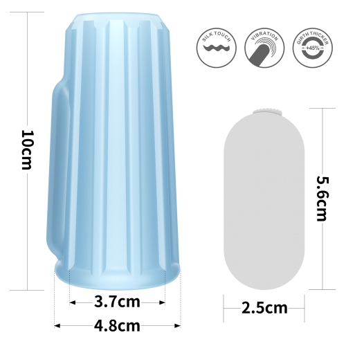 Manson Penis Knights Ring Ridge cu Vibratii, Albastru, #4, Erotic24.ro