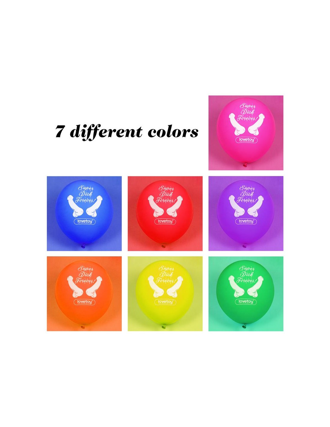 Set 7 Baloane Super Dick Forever, #2, Erotic24.ro